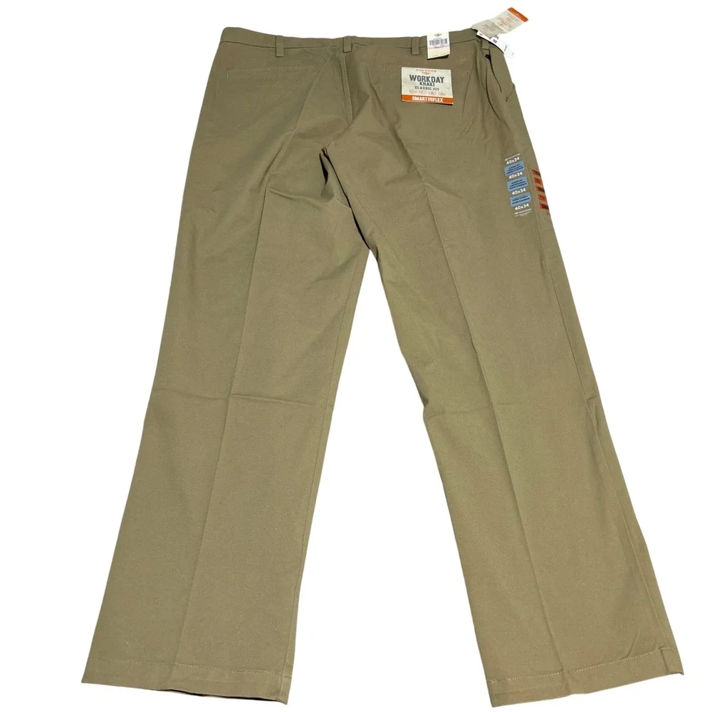 New NWT Dockers Workday Khaki Mens 40 34 Tan Smart 360 Flex Classic Fit Pants